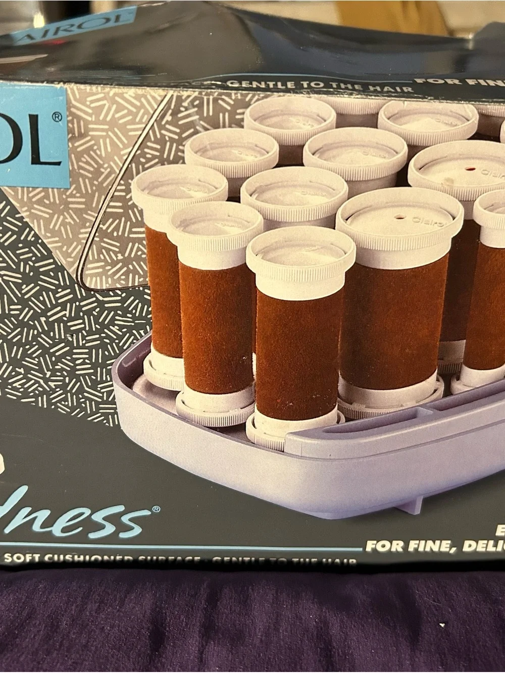 Vintage clairol kindness 24 velvety hair rollers for fine delicate hair